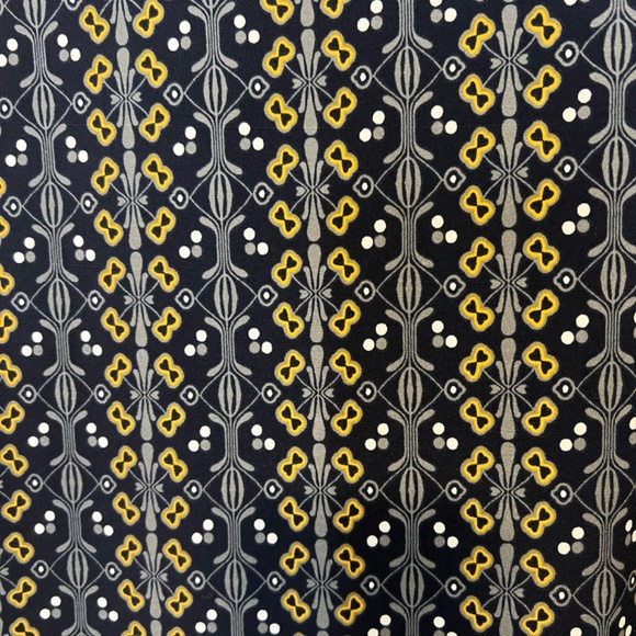 Max Studio Printed Midi Shift Dress Navy Bohemian Paisley 3/4 Length Sleeve - Picture 8 of 11